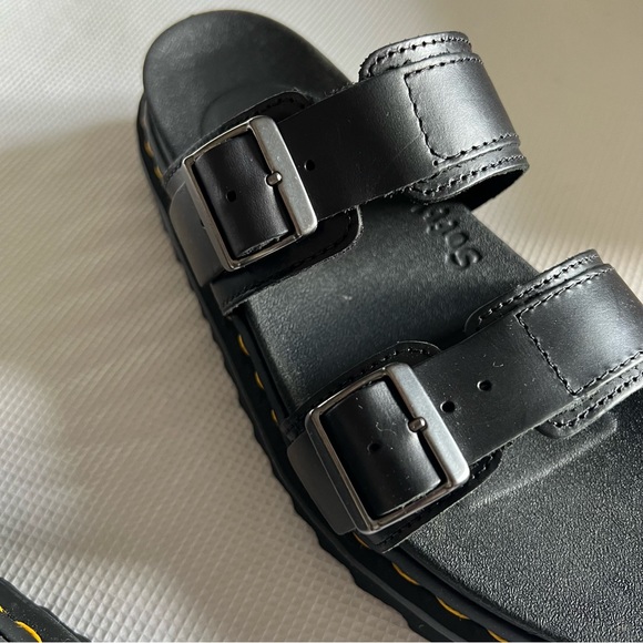 Dr. Martens Myles Brando Leather Buckle Slide Sandals - Picture 9 of 14
